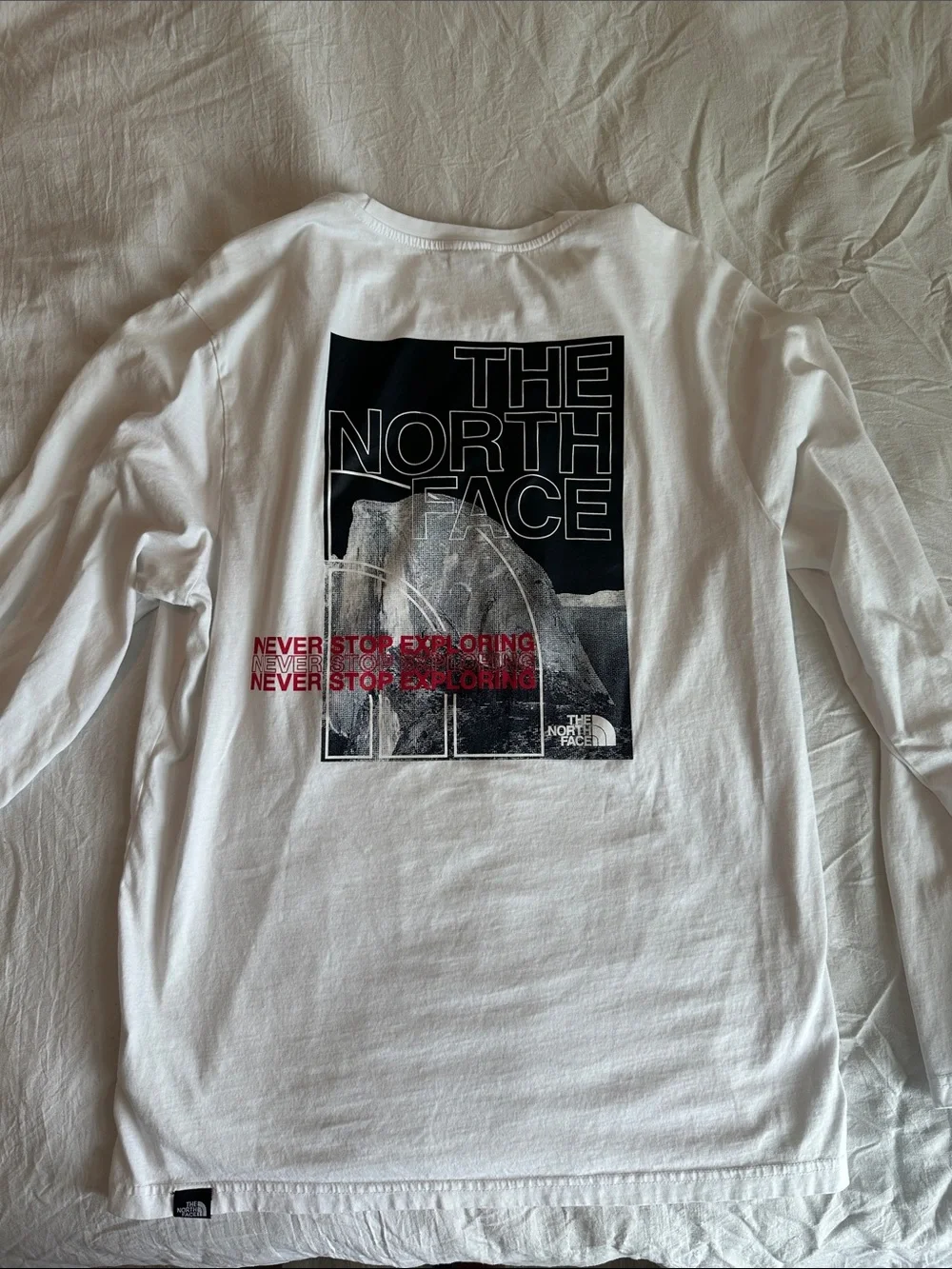 The North Face White Long Sleeve Back Graphic Tee